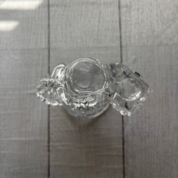 Lead Crystal Christmas Santa Claus Candle Holder Figurine - Picture 5 of 10